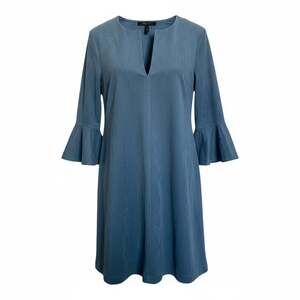 BCBG MAXAZRIA Catier Faux Suede Bell Sleeve Shift Dress Size Large